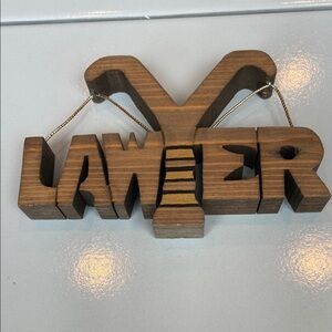 Brown Wooden Lawyer Wall or desk  Decor